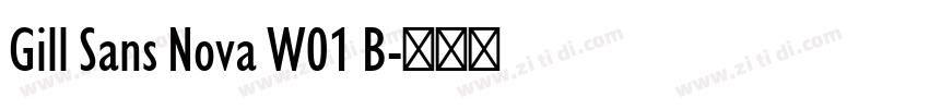 Gill Sans Nova W01 B字体转换